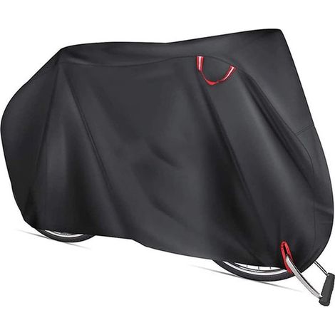 Telo copribiciclette XXL impermeabile con striscia riflettente rossa, protezione per biciclette da esterno, robusto telo protettivo 210D per mountain bike (1/5)