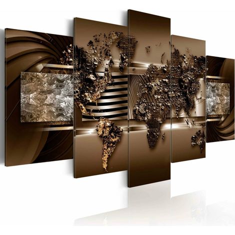 Tableau carte en chocolat - 200 x 100 cm (1/4)