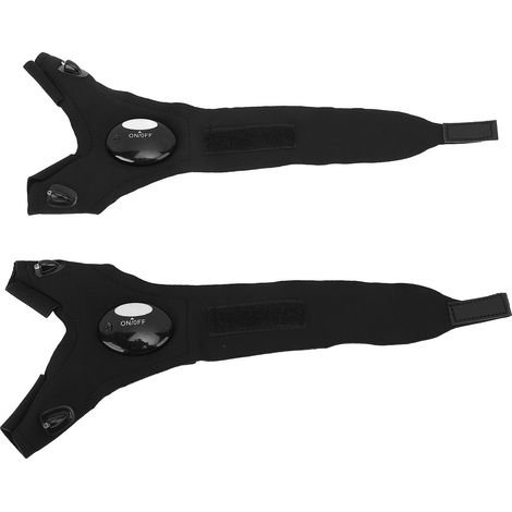 Gants de travail industriels étanches, réglables et sans doigts avec lampe torche LED, pour électriciens, mécaniciens et bricoleurs. (1/5)