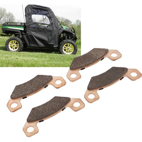 Kit de plaquettes de frein (4 pièces) AM141182, compatible avec les freins de série John Deere HPX Gator 4x2 et 4x4 essence ou diesel.