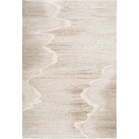 BOBOCHIC - Tapis poils courts SANDIE motif abstrait 200x290 Beige (1/5)