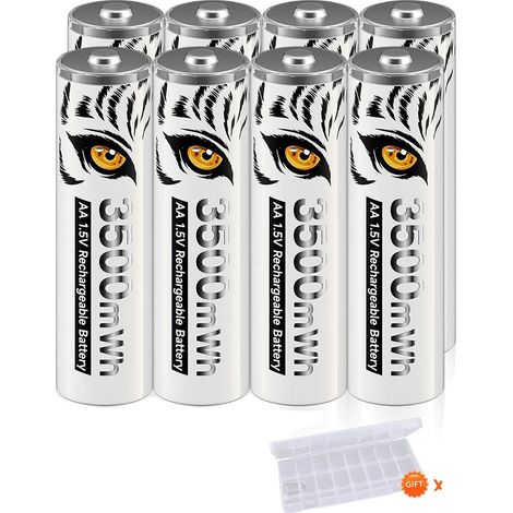 Batteries Lithium-ion Rechargeables, 3500mAh AA, 1300mWh AAA (1/2)