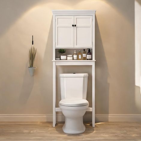 Meuble de salle de bain branco en MDF 70 x 20 x 175 cm (1/5)