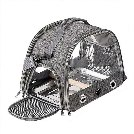 Sac à dos de transport pour perroquet avec bandoulière, sac de transport portable pour petits animaux, cage de voyage extérieure B (1/5)