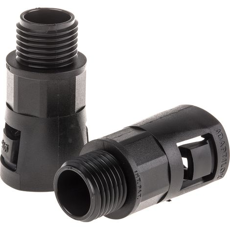 Raccord de gaine Adaptaflex M16, taille 16mm en Nylon 66, IP66 ( Prix pour Paquet de 5 )