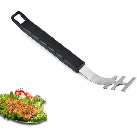 Levier de Grille de Barbecue,tête en Acier Inoxydable,culinaire modulaire pour soulever Facilement Les grilles Chaudes et Sales, 25,7cm,pour Tous Les barbecues avec Utilisation modulaire culinai (1/5)