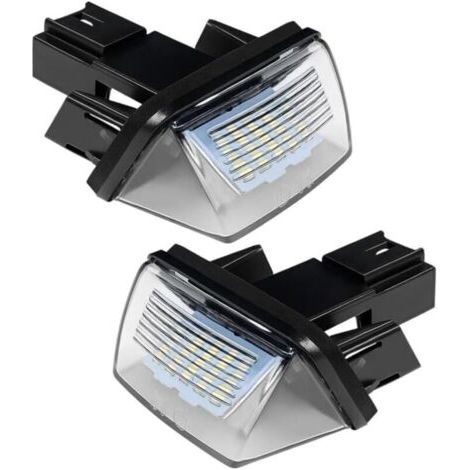 2 Pièces LED Eclairage Plaque Immatriculation pour Berlingo C3, C4, C5, DS4, SAXO, XSARA, 206, 207, 306, 307, 308, 406, 407, 5008 et pour Partner, Remplacement OEM 6340A3 6340.A3