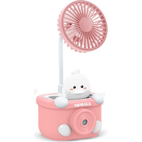 Ventilateur de bureau avec porte-stylo, prise USB à angle réglable, pliable et silencieux, taille-crayon intégré, petit ventilateur de bureau silencieux.