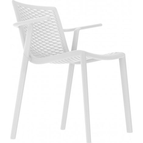 Resol NETKAT Fauteuil Intérieur, Extérieur Blanc - Set 4 (1/5)