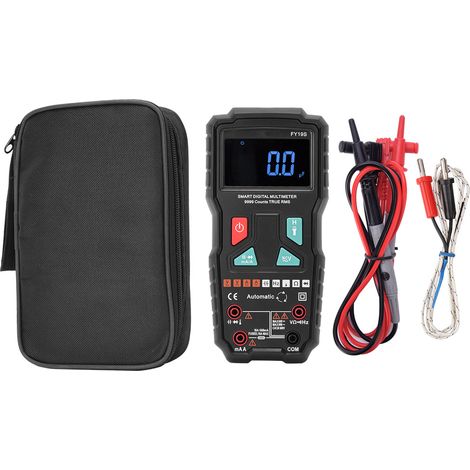 Multimètre numérique portable FY19S haute précision, mesure automatique tension AC/DC, courant, écran digital (1/5)