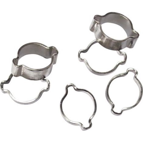 Stanley Adjustable hose clamps Ø 8–13 mm, stainless steel, for car appliances garden irrigation, leakproof fit, easy to install and reusable, ideal for pipes and hoses