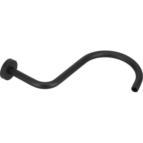 Bras de douche en forme de S, col de cygne, en acier inoxydable, rallonge pour pommeau de douche, bras de douche NPT pour salle de bain, pour Home233 Noir (1/5)