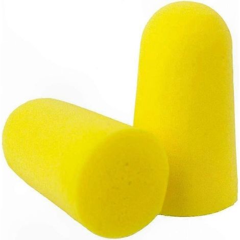 Bouchons d'oreilles en mousse souple (20 paires), réduction de bruit pour sommeil, étude, travail, voyage et chantiers (1/5)