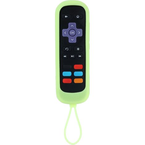 Funda de silicona brillante – Protección para el mando a distancia del televisor – Compatible con todas las marcas Roku – Fácil de limpiar – Agarre mejorado