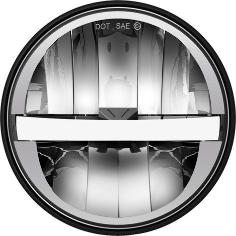 Faro LED para motocicleta, función de luz alta/baja, diseño impermeable, modelo 03, 1 unidad. (1/2)