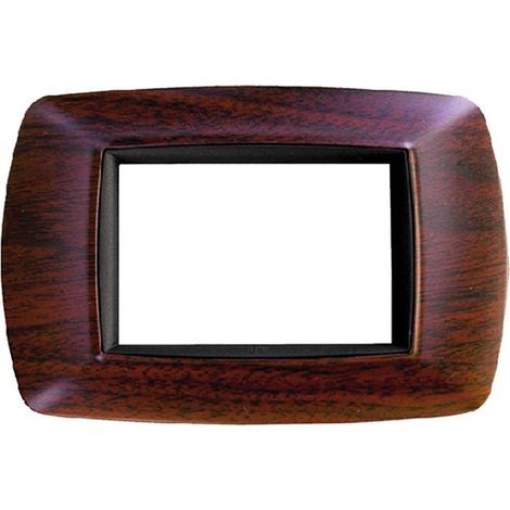 PLACCA EFFETTO LEGNO SCURO 'LIFE' 3 posti - 2983/LS