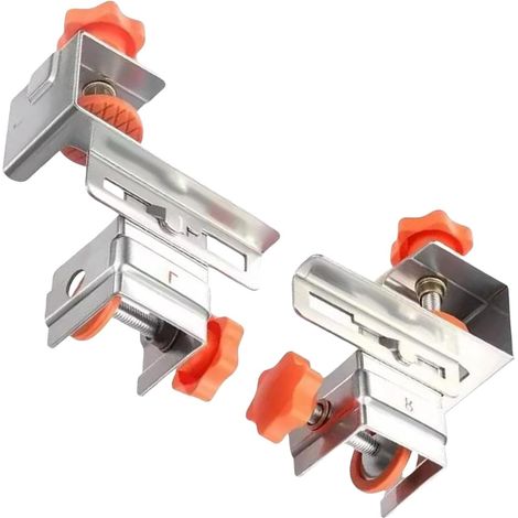 Lot de 2 stabilisateurs de tiroir en acier inoxydable - Fixation latérale portable - Quincaillerie universelle pour projets - Fixations de panneaux de tiroir antirouille (1/5)