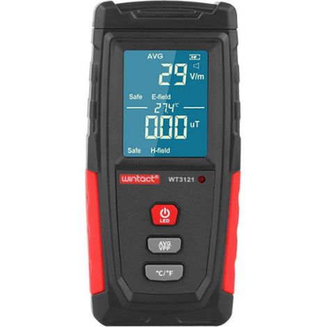 Détecteur de rayonnement de champ électromagnétique, testeur EMF, compteur portable rechargeable, dosimètre d'émission (1/5)