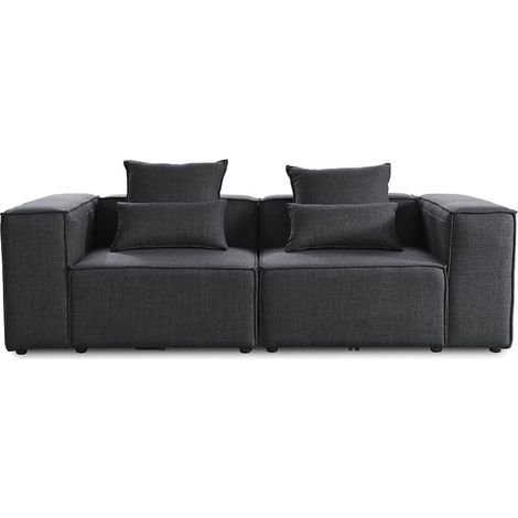 HOME DELUXE - Sofá modular VERONA Color: Antracita, Versión: S (1/5)