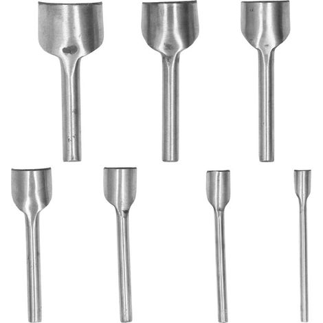 Strap end punches, high load-bearing tool steel casting, half-round cutting punch for DIY leatherwork punching (1/5)