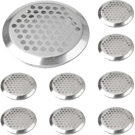 - Lot de 30 grilles d'aération rondes en acier inoxydable de 53 mm (1/5)