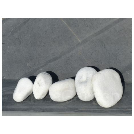 Große WEIßE Kiesel 100-200 - Pack 5 Kieselsteine (1/4)