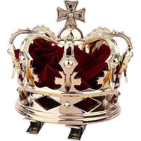 Couronne de reine tridimensionnelle pour Halloween (1 pièce)-8X7.5X7.5CM-Red