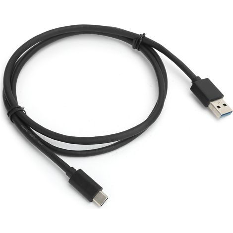 Câble USBA vers USBC universel pour la transmission de données et l'audio, 1 mètre, noir