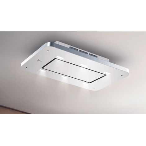 HOTTE STIVIA FREE cm. 90 - Acier inoxydable, Blanc - 900 m³/h