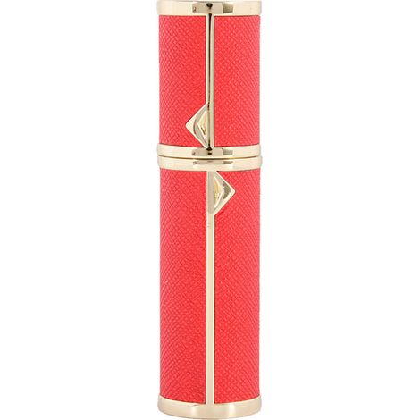 Atomizzatore di profumo portatile in morbida pelle: design elegante e compatto, ideale da portare in borsa o in tasca.