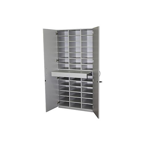 Armario clasificador con puertas batientes y mesa de