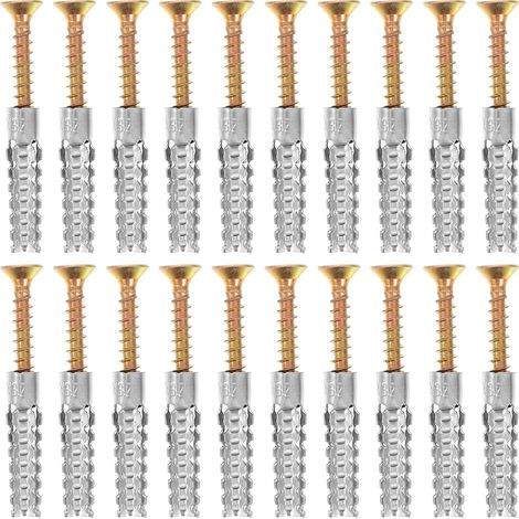 Betonanker und Schraubenset 5x40 Senkkopfschrauben 20 Stück