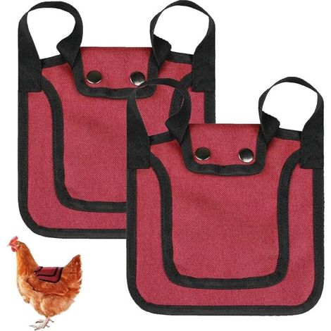 Lot de 2 selles de poulet de qualité supérieure avec sangle extensible, selles de poulet pour poules, tablier de protection dorsale pour poules avec sangle réglable, selle d'accouplement de poule (1/5)