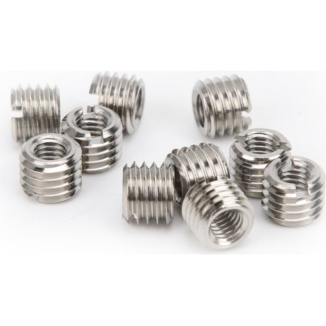Lot de 10 écrous de réparation de filetage en acier inoxydable, accessoire de fixation M6 x 1,0 mm, M10 x 1,5 mm, 8 mm (1/5)