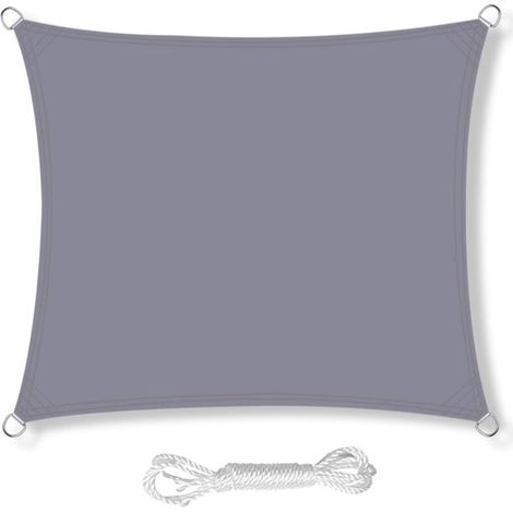 Voile d'ombrage carrée 3,6 m x 3,6 m, imperméable, pour jardin, terrasse Protection solaire à 98 % contre les UV. (1/5)