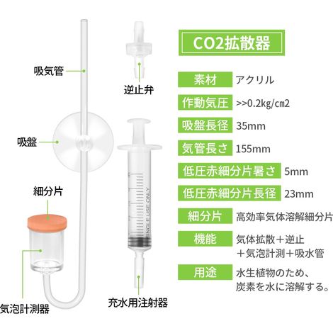 Le diffuseur de dioxyde de carbone est vendu individuellement. (1/4)