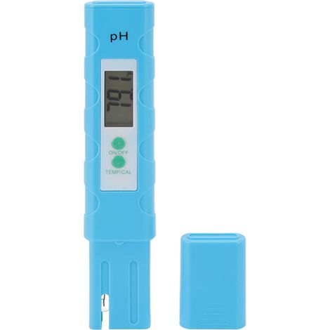 pH-mètre portable bleu clair haute précision avec indicateur de température pour aquarium et piscine, stylo de test numérique pH-alcalin (1/5)