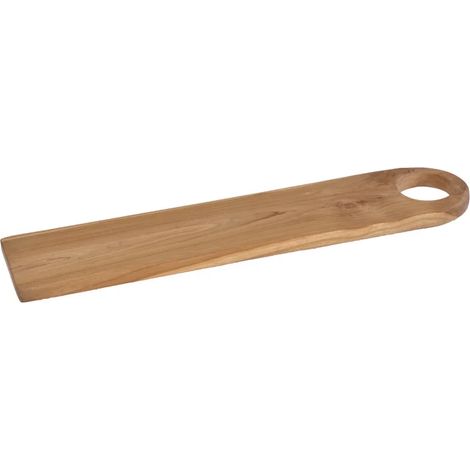 Longue planche à découper 61 cm bois de teck bout arrondi - STELLAR (1/5)