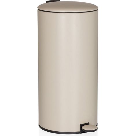 Collecteur à déchets / Poubelle CLEAN STEP 2 30 beige hjh OFFICE (1/5)