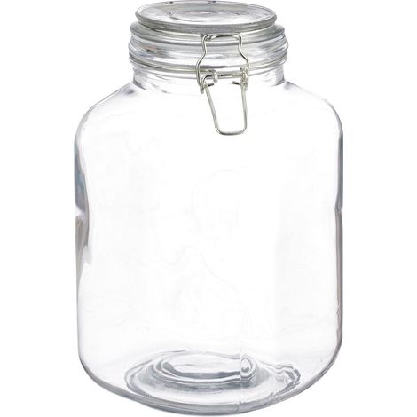Tarro de cristal hermético 24 x 15 cm para conservar frutas, verduras, decoración, de cristal transparente 130003924 (1/4)