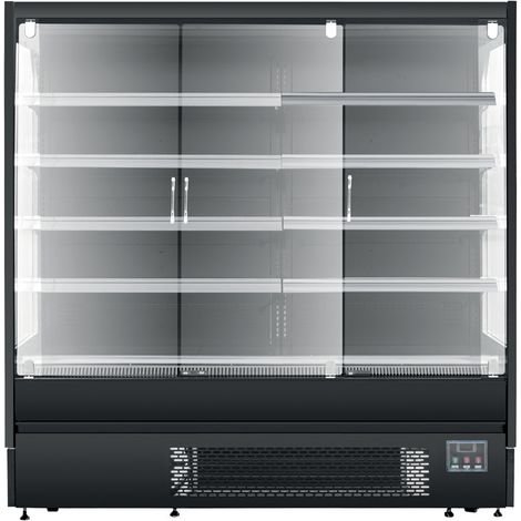 Vitrine murale noire mat - froid positif ventilé - 3 portes battantes - AFI COLLIN-LUCY (1/3)