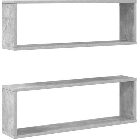 Maison Exclusive - Würfelregale 2 Stk. Betongrau 80x15x26,5 cm Ho (1/5)
