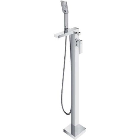 OMNIRES Fresh - Badewannenarmatur für Bodenmontage, mit Einbaukörper, 3 Strahlarten, Chrom FR7133CR (1/2)