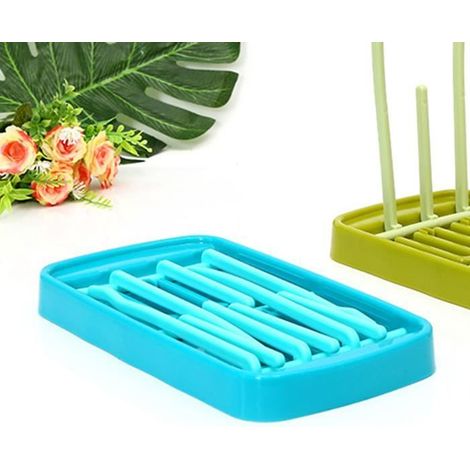 Égouttoir à Biberons Multi-usages VGEBY - Séchage Rapide - Blanc/Bleue - 23.6x13.4x2.5cm (1/4)