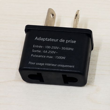 Adaptateur de voyage standard australien 2 trous ABS noir 635553mm 2 noir 6 500 35 g – Livraison gratuite
