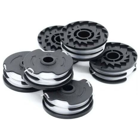 Lot de 6 bobines de fil de rechange pour débroussailleuse sans fil LIDL Parkside PRTA 20-Li A1, B2, C3, PRT 550 A1, A3, PRT 300 A1-2 x 4 m 1,6 mm-- (1/3)