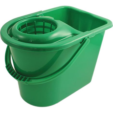 Seau à lessiver en Plastique Vert avec poignée, 12L ( Prix pour 1 )