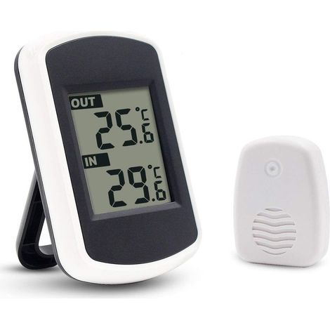 Wireless LCD digital thermometer – Indoor measurement -40 to 60 °C and outdoor measurement 0 to 60 °C – Accuracy +/- 1 °C – Range 100m (1/5)
