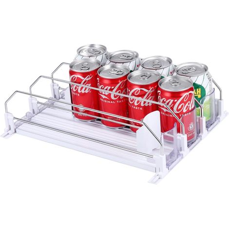 Automatischer Getränkedosenhalter für den Kühlschrank, 3 Reihen, 31 x 25 Dosen, automatischer Getränkespender mit Auszug, Kühlschrank-Organizer für Küche und Supermarkt (1/5)