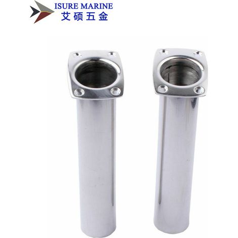 Stainless steel 316 fishing rod holder, square base fishing rod holder, 90-degree fishing rod holder for boats.